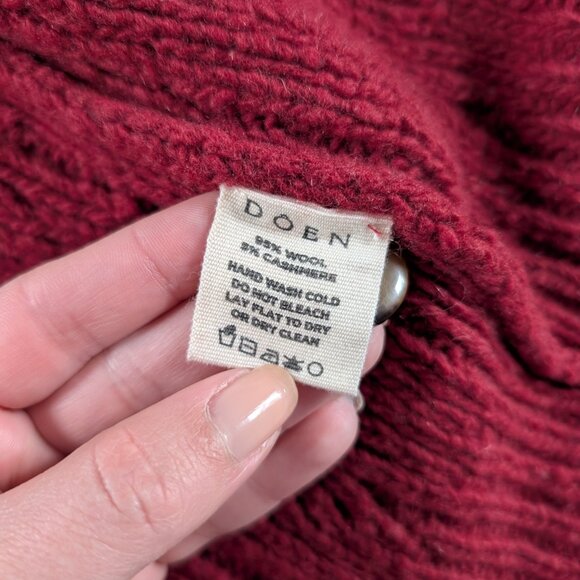 Doen Red Cable Knit Sweater - Picture 4 of 8